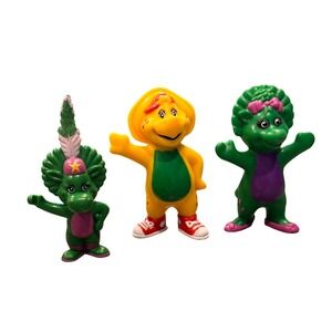 Vintage Barney and Friends PVC Figures BJ Baby Bop Stella 3pc Set 1990s Lyons
